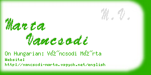 marta vancsodi business card
